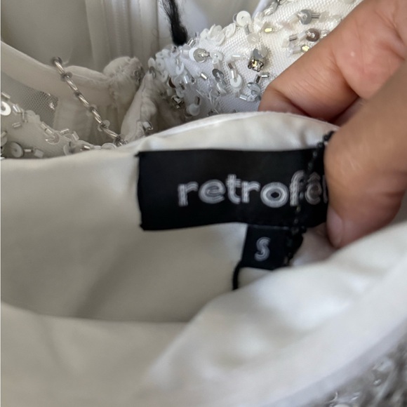 Retrofete Silver Sequin Mini Dress - Picture 6 of 11